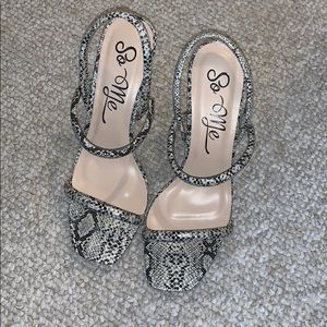 Snake Print Lillia High Heel Sandals